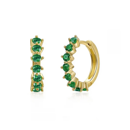 STELLA HOOPS (emerald green)